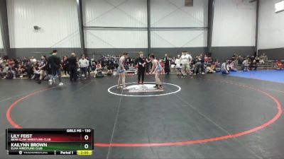 130 lbs Round 4 - Lily Feist, Bear Claw Wrestling Club vs Kailynn Brown, Elma Wrestling Club