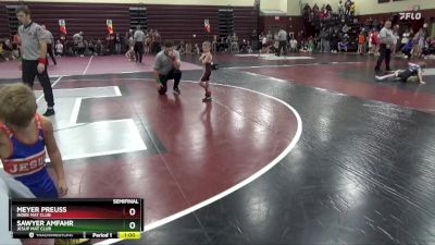 B-3 lbs Semifinal - Meyer Preuss, Indee Mat Club vs Sawyer Amfahr, Jesup Mat Club