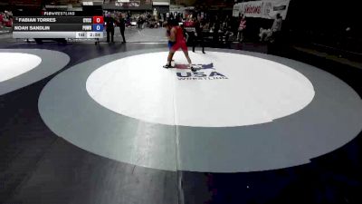 190 lbs 3rd Place Match - Fabian Torres, Community Youth Center - Concord Campus Wrestling vs Noah Sandlin, Poway Wrestling