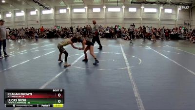 64 lbs Round 4 (8 Team) - Lucas Gush, Tri State Hammers vs Reagan Brown, All American