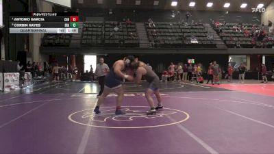 285 lbs Quarterfinal - Antonio Garcia, Corban University vs Corbin Hayes, Embry-Riddle (Ariz.)