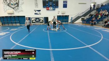 126 lbs Quarterfinal - Kaden Matthiesen, Worland Middle School vs Hunter Craft, Greybull MS