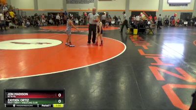 PW-13 lbs Semifinal - Jon Madison, DC Elite vs Zayden Ortiz, West Liberty Wrestling Club