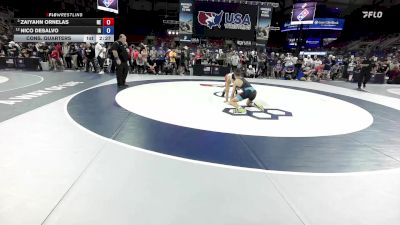 120 lbs Cons. Quarters - Zaiyahn Ornelas, NE vs Nico DeSalvo, IA
