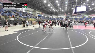 126 lbs Quarterfinal - Braylon Walston, Team Champs (MT) vs Sammy Sanchez, Cheyenne East