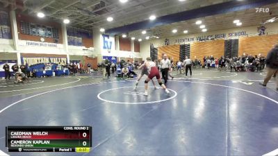 150 lbs Cons. Round 2 - Cameron Kaplan, Redondo Union vs Caedman Welch, Laguna Beach