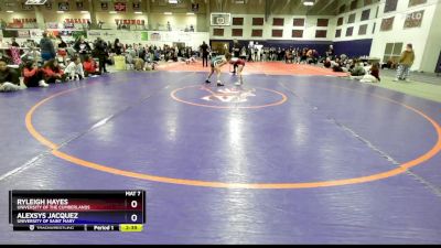 110 lbs Cons. Round 5 - Alexsys Jacquez, University Of Saint Mary vs Ryleigh Hayes, University Of The Cumberlands