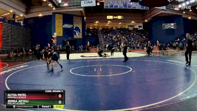 100 lbs Cons. Round 5 - Alysa Patel, Paramus Catholic vs Serra Akyali, Phillips Academy