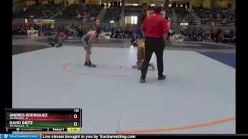 126 lbs Round 3 (4 Team) - David Dietz, 4A Molalla vs Andres Rodriguez, 4A Ontario