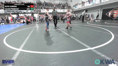 285 lbs 5th Place - Astri Cabrera, Warner Eagles Youth Wrestling vs Lillian Primeaux, Henryetta Knights Wrestling Club