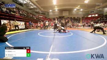 90 lbs Semifinal - Roman Baker, Skiatook Youth Wrestling vs Wiley Gibson, Coweta Tiger Wrestling