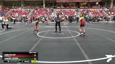 76 lbs Champ. Round 1 - Xaeden Young, Oz Trojan Wrestling Club vs Jude Miller, Brawlers