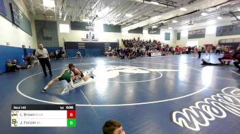 126 lbs Consi Of 8 #2 - Logan Brown, Souhegan vs John Forcier, Bishop Guertin