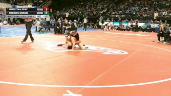 135 Class 2 lbs 1st Place Match - Jauzlyean Gray, Fort Osage vs Addison Brown, Waynesville