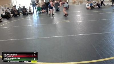 115 lbs Round 5 (6 Team) - Bronson Fielder, Dundee WC vs Lily VanHorn, Mi Pitbulls