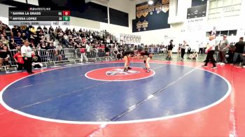 130 lbs Cons. Semi - Anyssa Lopez, South Hills vs Savina La Grass, Hillcrest