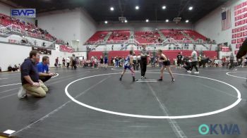 80-85 lbs Rr Rnd 3 - Allie Faulk, Carl Albert vs Layla Achziger, Choctaw Ironman Youth Wrestling