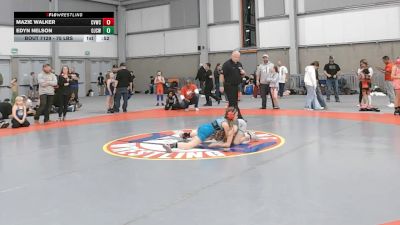 75 lbs Cons. Quarters - Mazie Walker, Clearwater Valley Wrestling Club vs Edyn Nelson, Orting Jr. Cardinals Wrestling