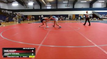 165 lbs 3rd Place Match - Andrew Kozubal, Messiah vs Gage Wiggins, Wyoming Seminary