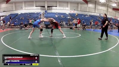 132 lbs Cons. Round 5 - Kayden McDonald, WV vs Henry Faurote, IN