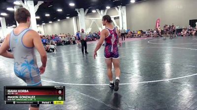 157 lbs Round 2 (6 Team) - Mason Gonzalez, Bad Bay Wrestling Club vs Isaiah Korba, All In