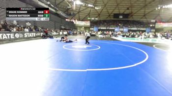 Boys 2A 175 lbs Champ. Round 1 - Drake Sommer, Anacortes vs Mason Matteson, West Valley (Spokane)