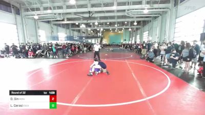 126 lbs Round Of 32 - Dongjoon Gin Gin, Mira Mesa HS vs Luca Cerasi, Escalon WC