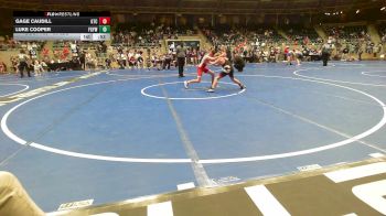 88 lbs Consolation - Gage Caudill, Grove Takedown Club vs Luke Cooper, Fort Gibson Youth Wrestling