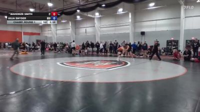 110 lbs Champ. Round 1 - Julia Snyder, Rochester Christian vs Makenize Smith, Indiana Tech