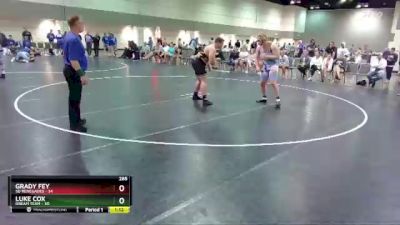 285 lbs Round 4 (16 Team) - Luke Cox, Dream Team vs Grady Fey, SD Renegades