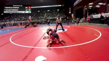 100 lbs Cons. Round 2 - Taylor Freeman, Lander Valley vs Michelle Henman, Kelly Walsh