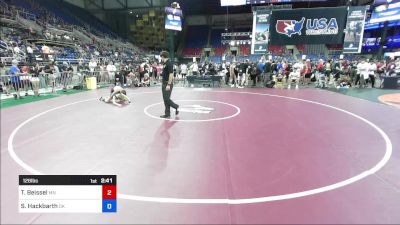 126 lbs Rnd Of 64 - Trey Beissel, MN vs Sawyer Hackbarth, OK