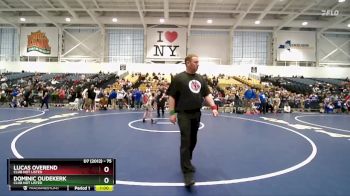 75 lbs Cons. Round 2 - Dominic Oudekerk, Club Not Listed vs Lucas Overend, Club Not Listed