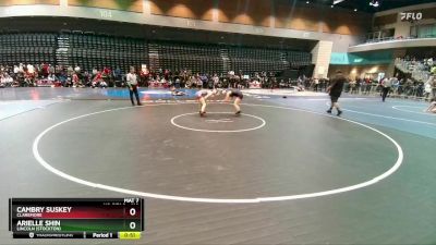 110 lbs Cons. Round 2 - Cambry Suskey, Claremore vs Arielle Shin, Lincoln (Stockton)