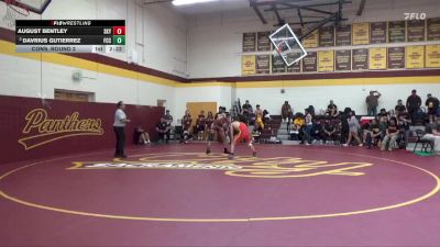 149 lbs Cons. Round 2 - Davrius Gutierrez, Fresno City College vs August Bentley, Skyline College