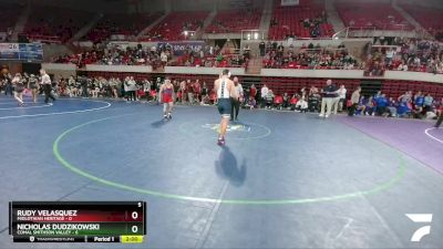 190 lbs Round 1 (16 Team) - Nicholas Dudzikowski, Comal Smithson Valley vs Rudy Velasquez, Midlothian Heritage