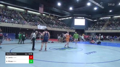 220 lbs Quarterfinal - Zeno Lentz, York vs Urijah Rivas, Ashley