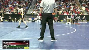 3A-126 lbs Semifinal - Maximus Riggins, Southeast Polk vs Timothy Koester, Bettendorf