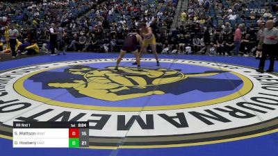 285 lbs Rr Rnd 1 - Shane Mattson, Montana State Northern University vs Darrian Hoobery, Eastern Oregon University