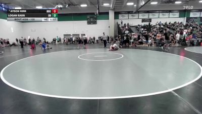 132 lbs Quarterfinal - Ayson Kirk, MoWest Wrestling Club vs Logan Eads, Open Mats