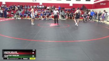 215 lbs Cons. Semi - Clayton VanLoh, AGWSR vs Ashtin Willms, Clarion-Goldfield-Dows