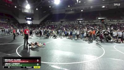 75 lbs Champ. Round 2 - Uriah Lambert, Bear Cave Wrestling Club vs Bradley Alarid, Steel City Reloaded Wrestling Club