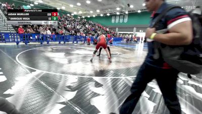 132 lbs Semifinal - Aidan Mueller, Corona Senior vs Enrique Vega, Canyon Springs