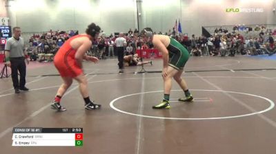 285 lbs Consi of 16 #1 - Cody Crawford, Oregon State University vs Spencer Empey, Cal Poly