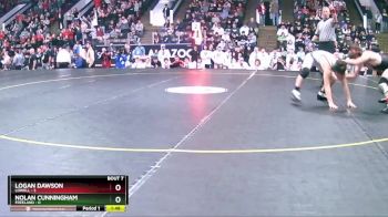 132 lbs Finals (8 Team) - Logan Dawson, Lowell vs Nolan Cunningham, Freeland