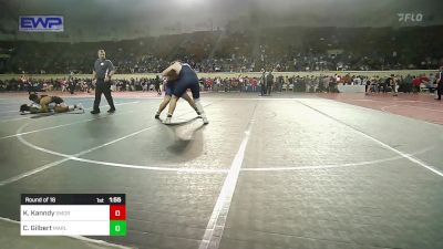 Round Of 16 - Kannon Kanndy, Southmoore SaberCats Wrestling vs Clete Gilbert, MARLOW OUTLAWS JH