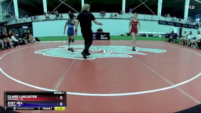 118 lbs Round 1 (4 Team) - Claire Lancaster, Oklahoma vs Evey Hill, Georgia