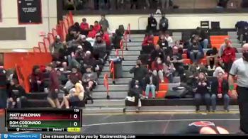 126 lbs Cons. Round 3 - Dom Coronado, YORKVILLE (HS) vs Matt Haldiman, MILTON (WI)