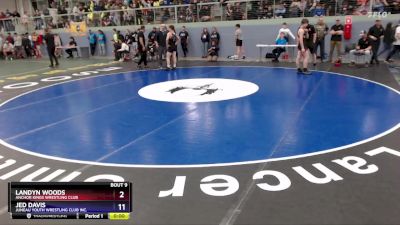 138 lbs Champ. Round 1 - Jed Davis, Juneau Youth Wrestling Club Inc. vs Landyn Woods, Anchor Kings Wrestling Club