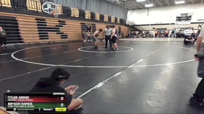 285 lbs Semifinal - Bryson Ramos, Lone Star Middle School vs Tyler Arend, Fremont Middle School